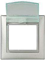 Рамка горизонтальная Legrand Valena 1-м. крышка IP44 алюминий картинка